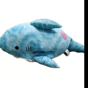 Squishmallow Hugmallows Santos Blue and White Shark Plush Stuffed Anima